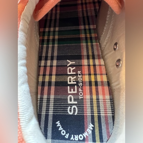 Men’s Sperry Topsider Sneakers. Size 10.5 in rare sherbet orange color! - Picture 7 of 9